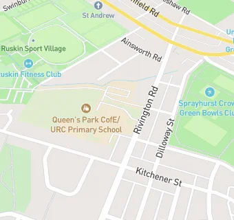 map for Queen's Park CofE/Urc Primary School