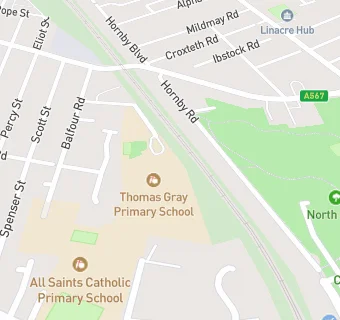 map for Thomas Gray Primary School