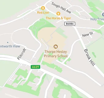 map for Thorpe Hesley Primary School