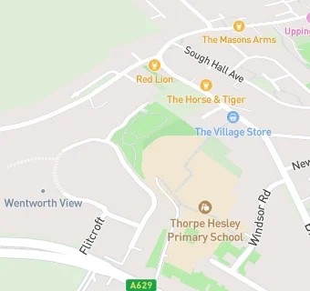 map for Thorpe Hesley Infant School