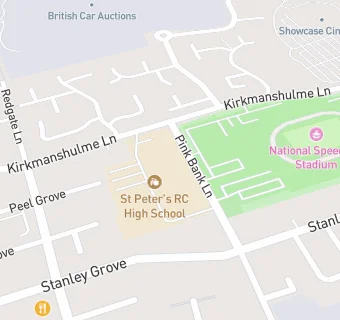 map for St Peter's RC High School