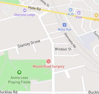 map for Mount Road Surgery