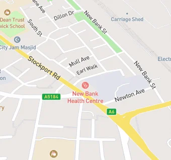 map for New Bank Health Centre