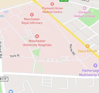 map for Manchester Hospital School