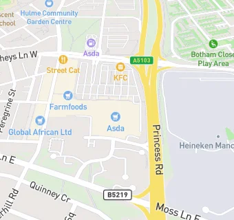 map for Asda Supermarket