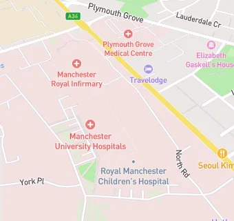 map for Central Manchester University Hospitals NHS Foundation Trust
