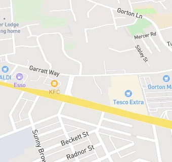 map for Texaco Gorton Service Station