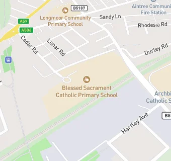 map for Blessed Sacrament Catholic Primary School