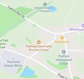 map for Padfield Community Primary School