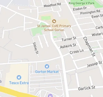 map for Gorton Medical Centre