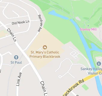 map for Blackbrook St.Marys Catholic Primary School