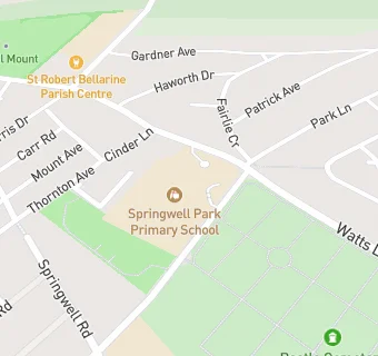 map for Springwell Park Community Primary School