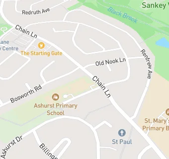 map for Ashurst Primary School