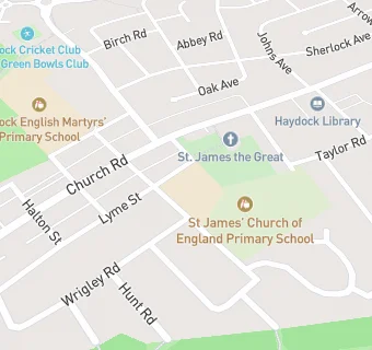 map for St James' CofE (Aided) Junior School