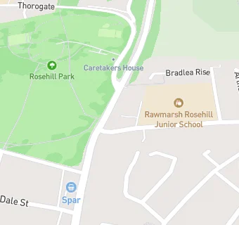 map for Rosehill Breakfast Club at Rawmarsh Rosehill Junior School