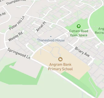 map for Angram Bank Junior School