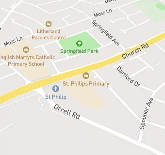 map for St Philip's Church of England Controlled Primary School