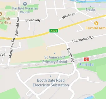 map for St Anne's RC Primary School