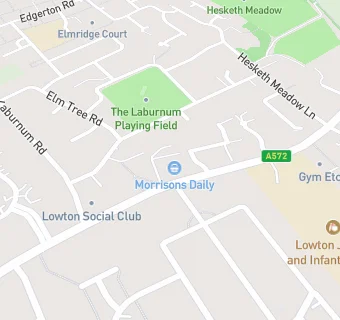 map for Lowton Social Club