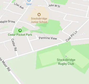 map for Stocksbridge Rugby Club Changing Room & Playing Field