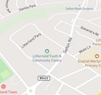 map for Litherland  Youth & Community Centre