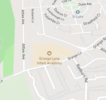 map for Grange Lane Infant Academy