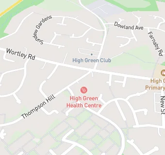 map for High Green Health Centre