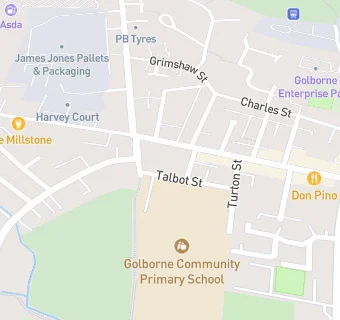 map for Golborne Community Primary School