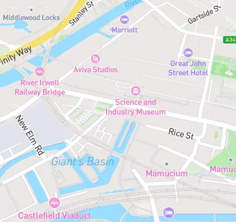 map for The Castlefield Hotel - Y Club