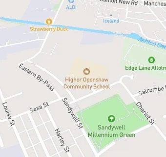 map for Higher Openshaw Community School