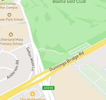 map for Bootle Golf Club