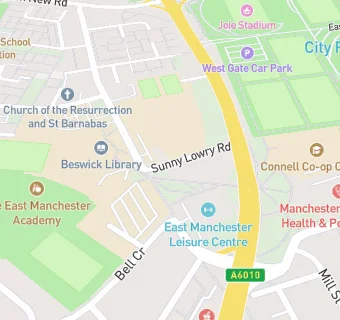 map for The East Manchester Academy