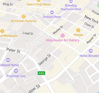 map for Motel One Manchester St Peters Square