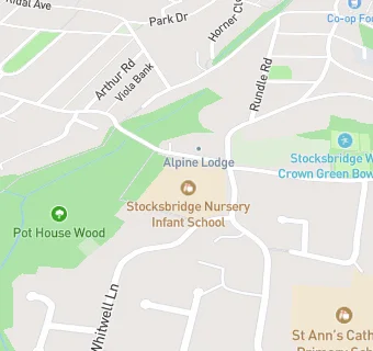 map for Stocksbridge Nursery Infant School