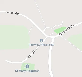 map for Rothwell Village Hall