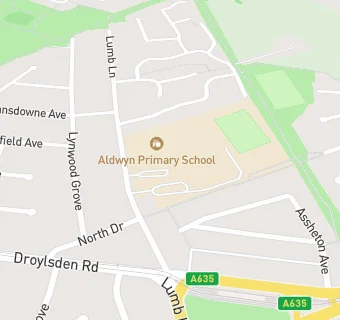 map for Aldwyn Primary School