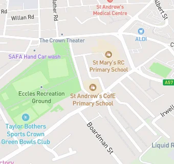 map for St Andrew's CE Primary (Eccles)