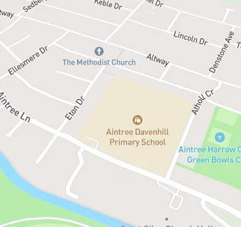 map for Aintree Davenhill Primary School