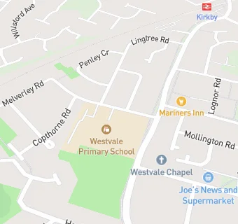 map for Westvale Primary School