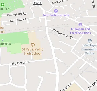 map for St. Patricks High Sch Kitchen