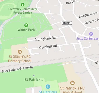 map for St Gilberts After Care Club