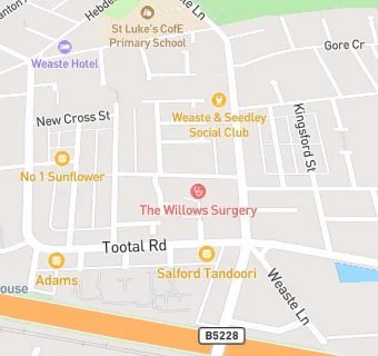 map for The Willows Medical Practice