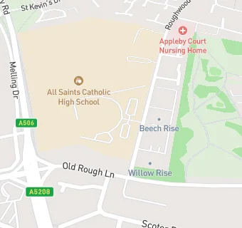 map for All Saints Catholic High School