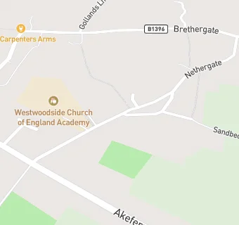 map for Westwoodside Village Hall