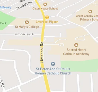 map for St Peter & Paul Parochial Club