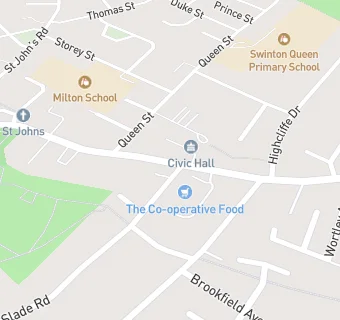 map for Swinton Masonic Hall