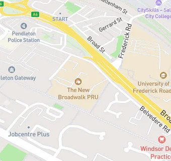 map for The New Broadwalk PRU