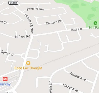 map for Kirkby Park B&B