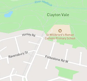 map for St Willibrords R C Primary Sch