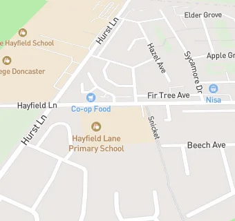 map for Hayfield Lane Primary School